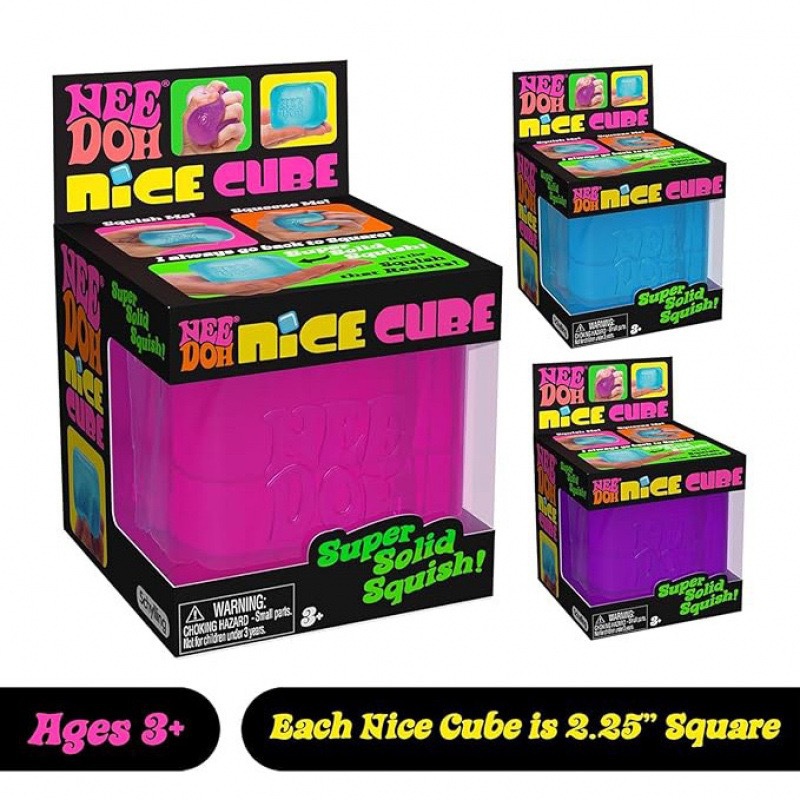 NeeDoh Style Squishy Stress Relief Cube Toy Soda Cola Shape Fidget Sensory Slow Rebound Squeeze Toy for Kids Adults